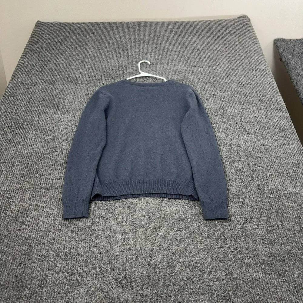 Banana Republic Sweater Mens M Blue Merino Wool Rayon V Neck Pullover Argyle‎